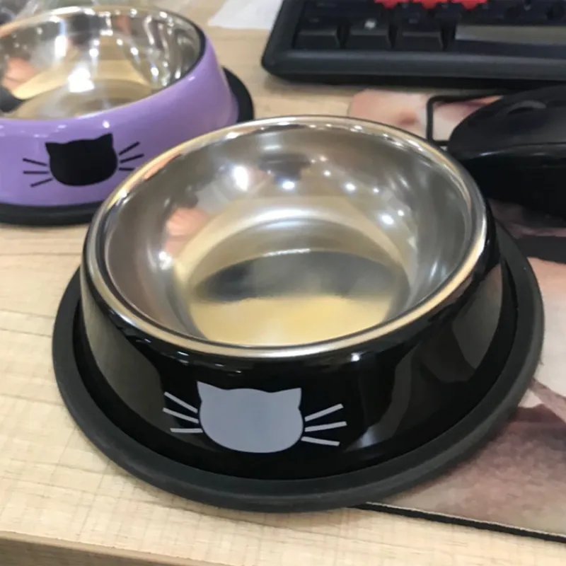 Stainless Thickened Cat Dog Food Bowl04