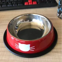 Stainless Thickened Cat Dog Food Bowl05