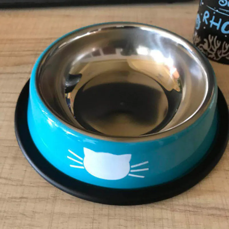 Stainless Thickened Cat Dog Food Bowl09