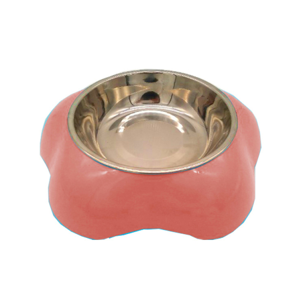 CAT DOG Bowls & Slow Feeder Bowls Pet Bowl Stainless Steel Dog Food Utensils Thick Flower Stainless Steel Plastic Pet Single Bowl