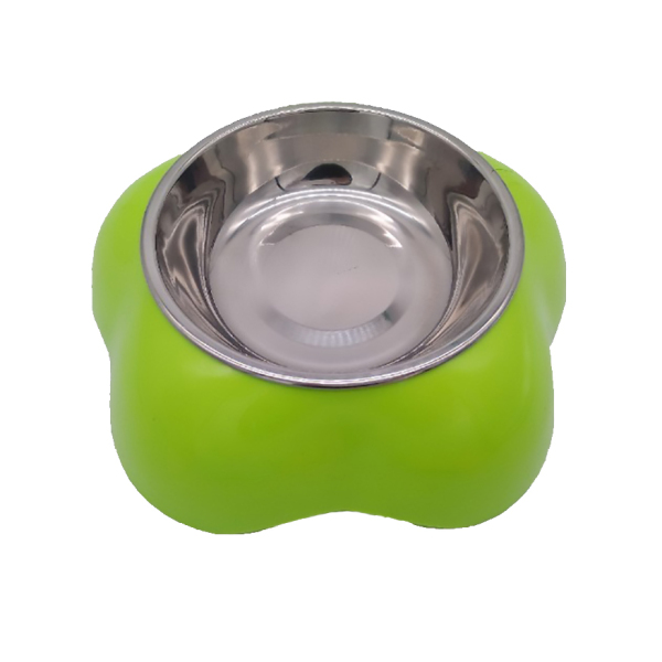 CAT DOG Bowls & Slow Feeder Bowls Pet Bowl Stainless Steel Dog Food Utensils Thick Flower Stainless Steel Plastic Pet Single Bowl