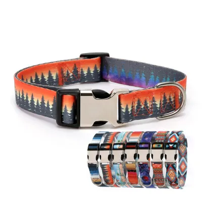 Ethnic Stripe Style Adjustable Cat Dog Collar 01