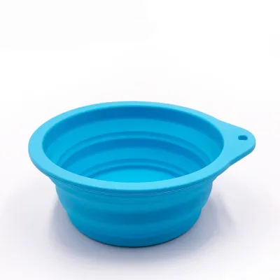 Portable Cat Dog Travel Silicone Bowl With Carabiner 02