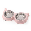 CAT DOG Bowls & Slow Feeder Bowls Dog Bowl Double Dog Cat Bowl Premium Stainless Steel Water And Food Raised Bowls, Pet Feeder Bowls Set With Non-slip