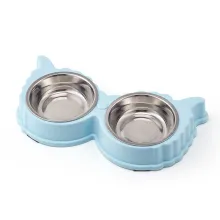 Stainless Steel Cat Dog Feeder Bowls Set00