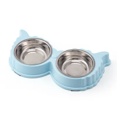 Stainless Steel Cat Dog Feeder Bowls Set 01