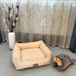 Removable Cotton Linen Breathable Dog Kennel