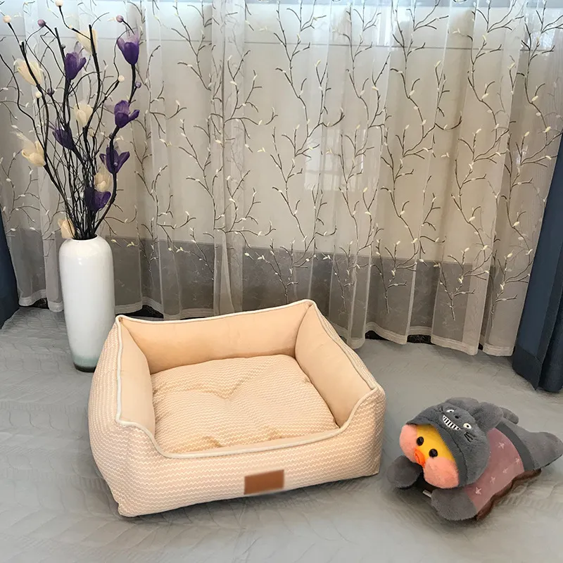 Removable Cotton Linen Breathable Dog Kennel02