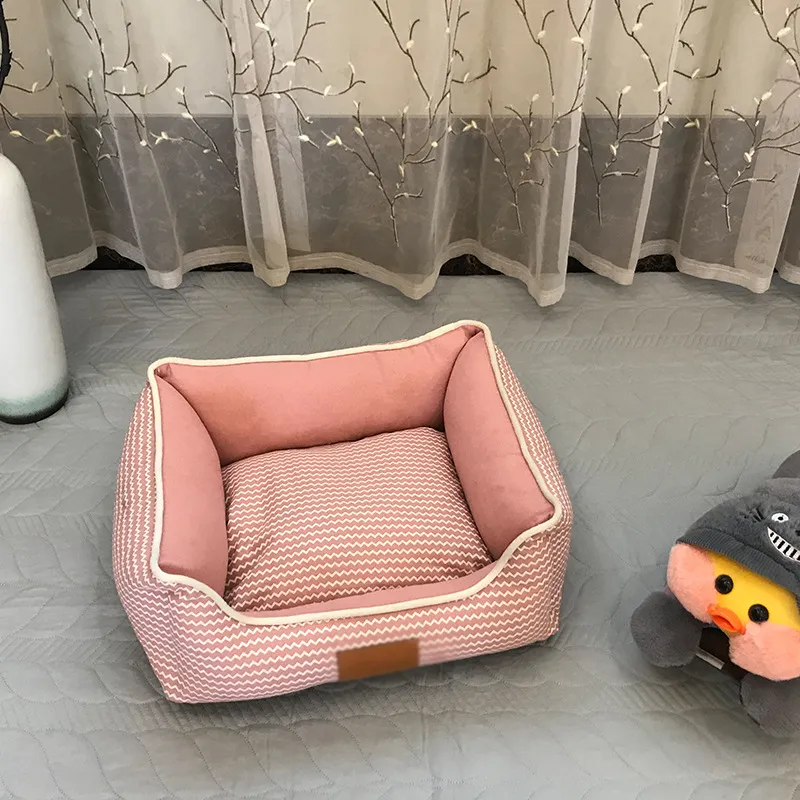 Removable Cotton Linen Breathable Dog Kennel01