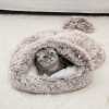 CAT Bag & Cages Cat Nest Cat Half Bag Pet Sleeping Bag Mat Two-purpose Autumn And Winter Warm Long Plush Pet Pad