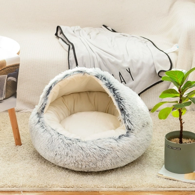 Winter Warm Plush Half Bag Dog Nest 02