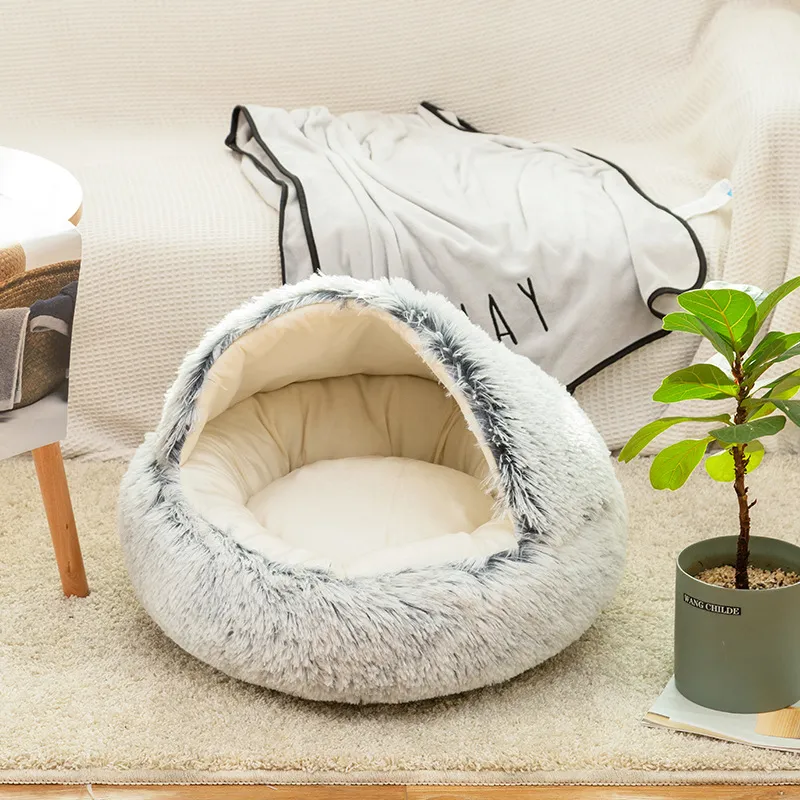 Winter Warm Plush Half Bag Dog Nest01