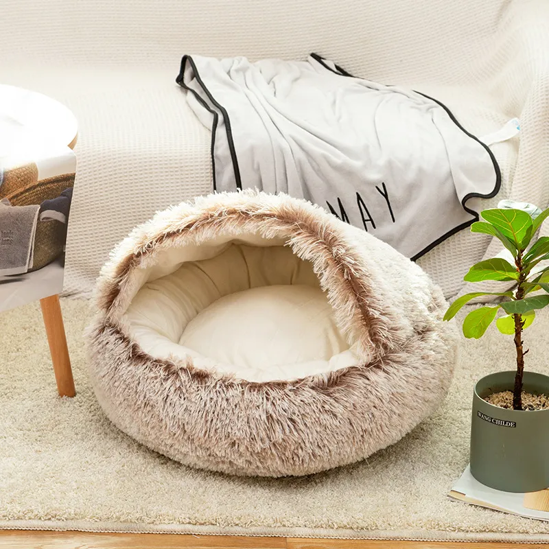 Winter Warm Plush Half Bag Dog Nest02