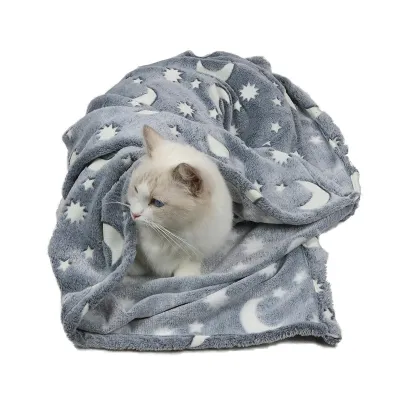Flannel Cat Dog Warm Double Sided Blanket 01