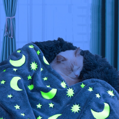 Flannel Cat Dog Warm Double Sided Blanket 02