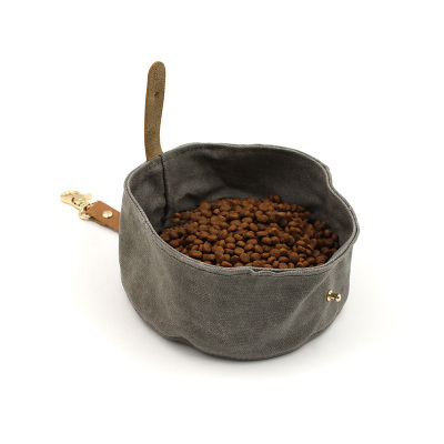 Waterproof Waxed Canvas Dog Bowls 01