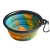 CAT DOG Bowls & Slow Feeder Bowls Silicone Dog Bowl Folding Pet Bowl Travel Portable Camouflage Silicone Bowl