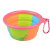 CAT DOG Bowls & Slow Feeder Bowls Silicone Dog Bowl Folding Pet Bowl Travel Portable Camouflage Silicone Bowl