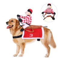 DOG Capes & Gowns Horseback Riding Costume Pet Supplies Costume Cospaly Horse Racing Costume Knight Costume Dog Clothes