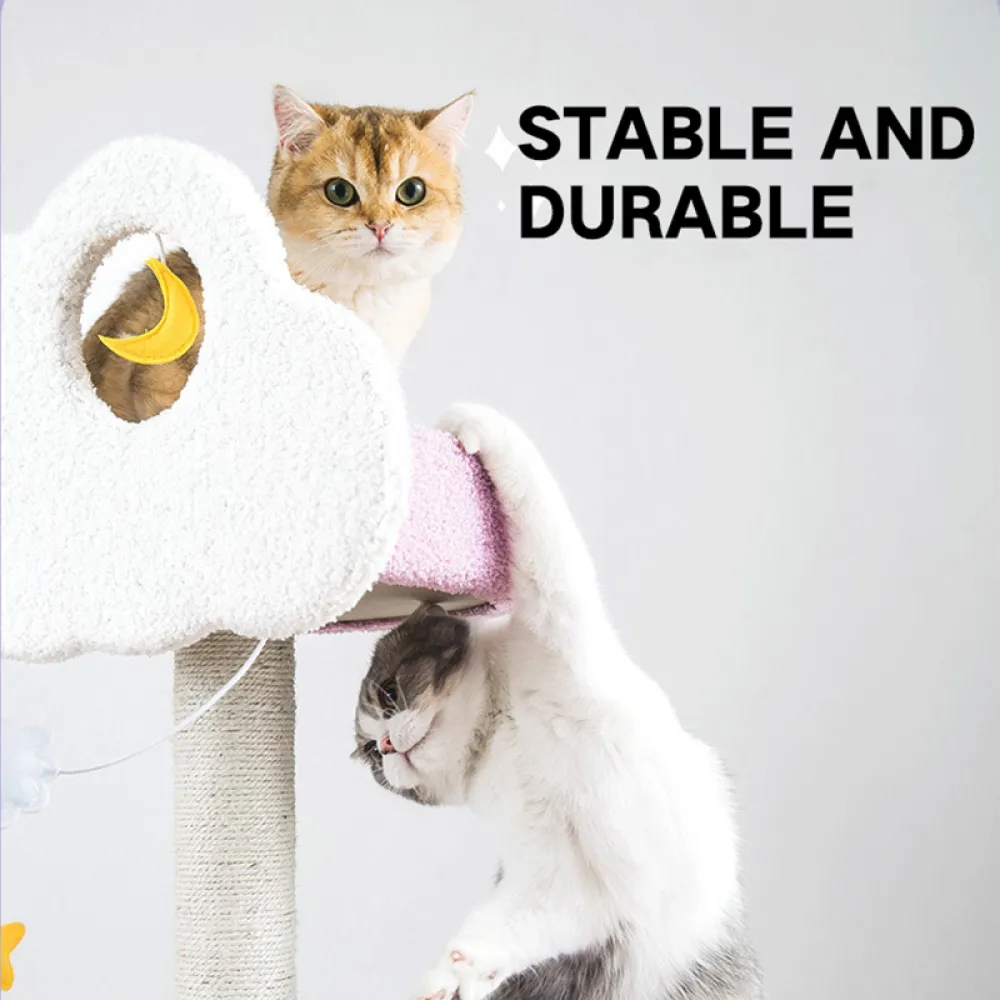 CAT Scratchers & Cat Tree Purple Cat Climbing Frame Cat Nest Cat Tree One Scratching Column Large Cat Tower Cat Scratching Board Toy Jumping Platform Cat Villa