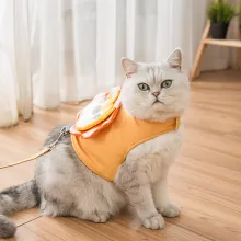 CAT Leashes & Collars Cat Traction Rope Small Lion Cute Tu Vest Chest Strap Cute Cartoon Tie Cat Slip Cat Rope Mesh Pet Leash04