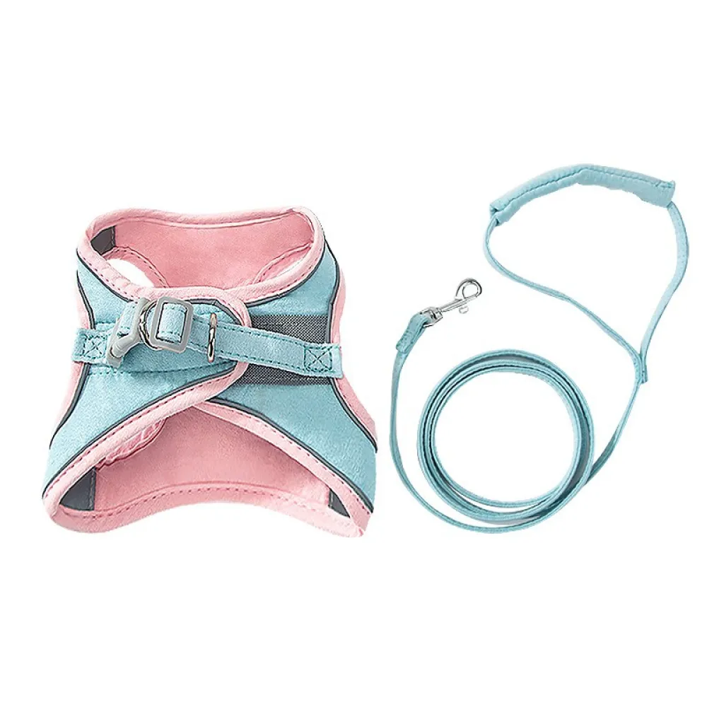 CAT Leashes & Collars Cat Traction Rope Vest Type Reflective Chest Strap Anti-breakaway Cute Outgoing Traction Rope Walking Cat Special Rope