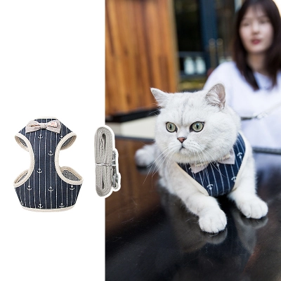 CAT Leashes & Collars Cat-specific Traction Rope Vest-style Cat-walking Chain Summer Anti-breakaway Anti-escape Chest Strap 02
