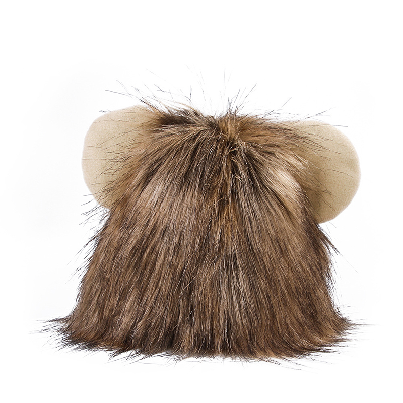 CAT Hat & Scarf Headdress Wig Hat Pet Cat Head Cover Cat Costume Lion Head Cover
