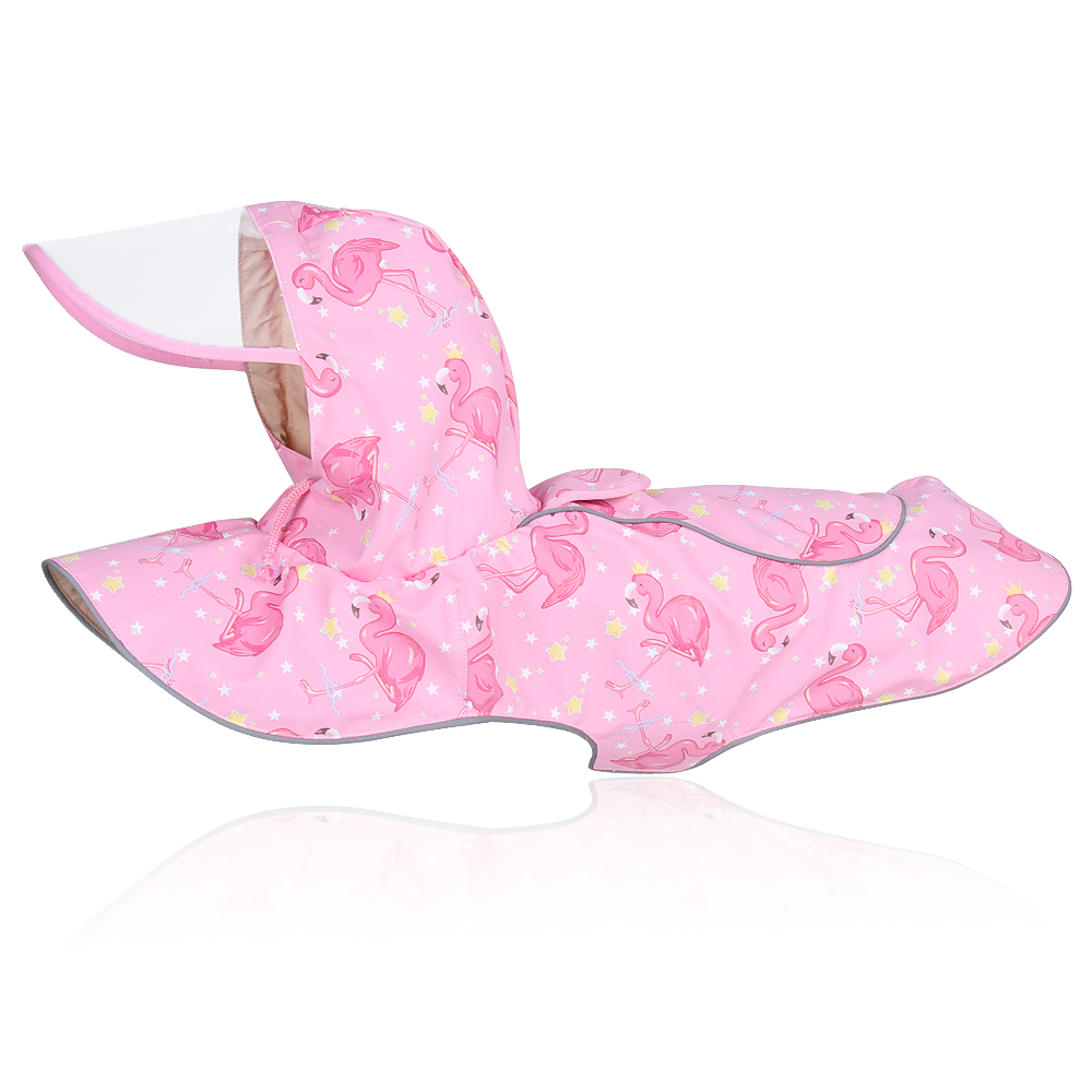 Dog Rain Gear Pet Clothing Waterproof Reflective Cape Raincoat Transparent PU Leather Dog Raincoat