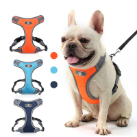 DOG Leashes & Collars Pet Leash Mesh Breathable Chest Harness Vest Type Reflective Dog Rope