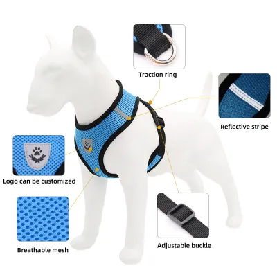 Reflective Breathable Mesh Dog Harness 02