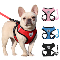 DOG Leashes & Collars Breathable Mesh Dog Chest Strap Puppy Chest And Back Reflective Pet Leash Dog Rope