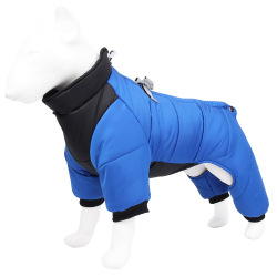Dog Coat Cotton Coat Reflective Color Matching Cotton Coat Pet Clothes Autumn And Winter Dog Clothes