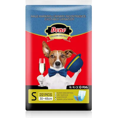 DONO Disposable Denim Pattern Male Dog Diapers 02