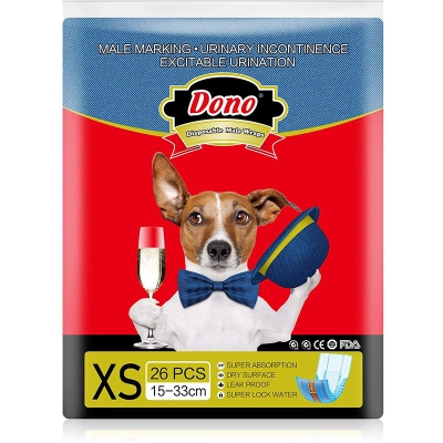 DONO Disposable Denim Pattern Male Dog Diapers 01