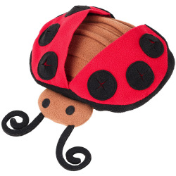 Dog Slow Food Toy Pet Seven-star Ladybug Plush Sniffing Toy Fun Puzzle Tibetan Food Training Dog Self-healing Play Companion Toy