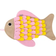 Cat Slow Food Toy Fish-shaped Pet Sniffing Pad Plush Tibetan Food Puzzle Training Cat Toy Anti-demolition Home To Relieve Boredom01