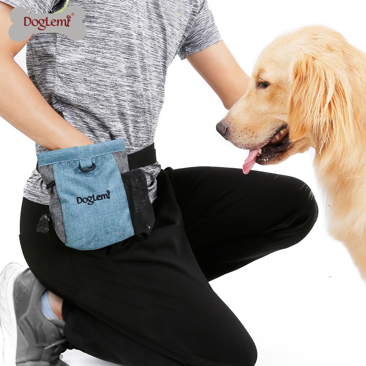DOG Training Equipment Pet Portable Training Dog Snack Bag Canvas Bag Dog Food Waist Bag Outdoor Training Dog Walking Dog Equipment