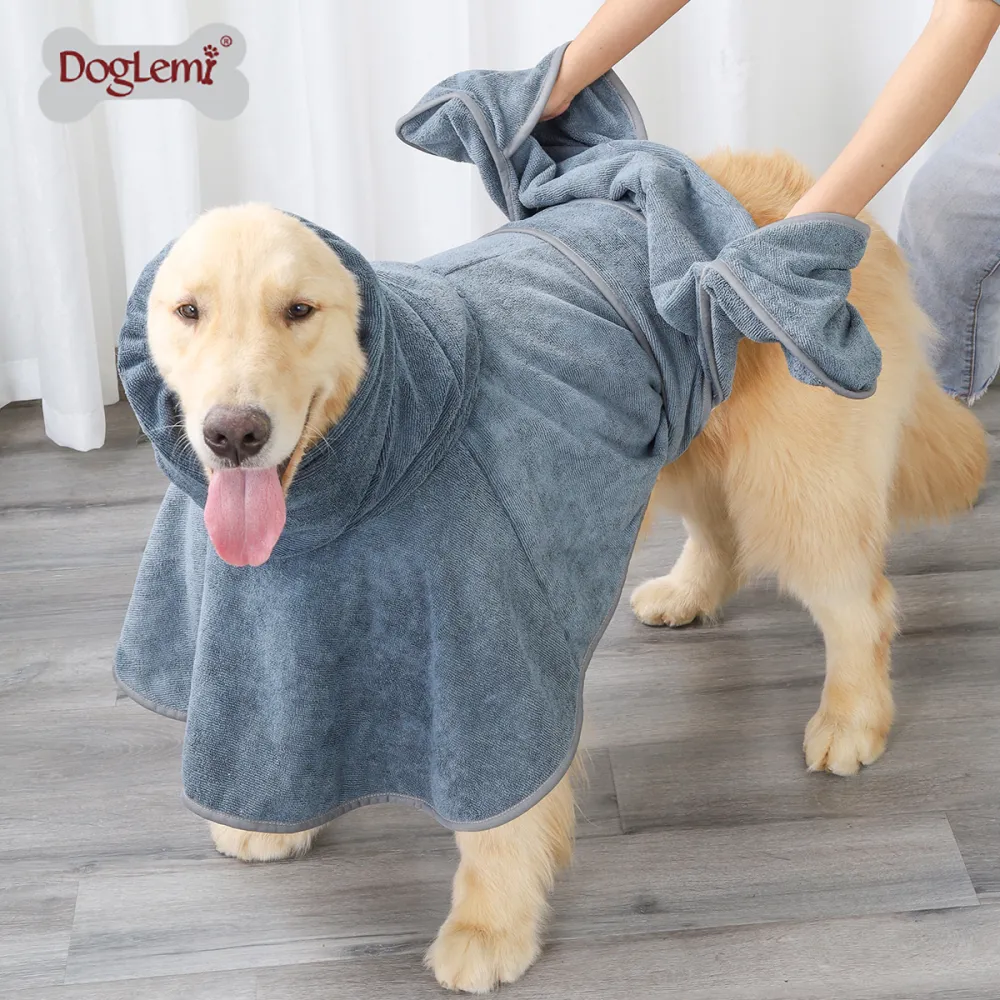 DOGLEMI Dog Bathrobe Towel