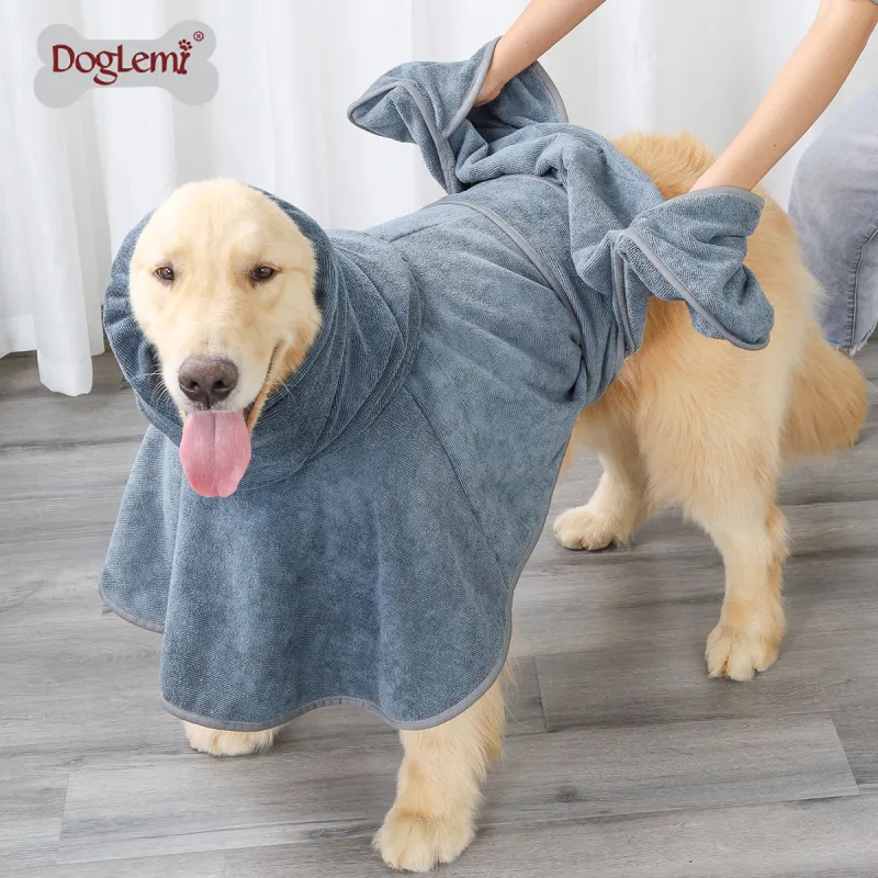 DOGLEMI Dog Bathrobe Towel