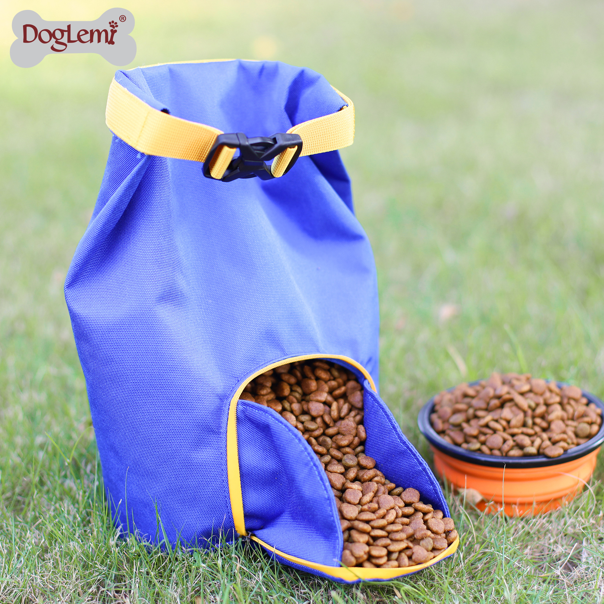 DOG Training Equipment Go Out Dog Food Bag Waterproof Dog Food Bag Folding Bucket Large Capacity Cat And Dog Pet Food Storage Tank Outdoor Food Bag