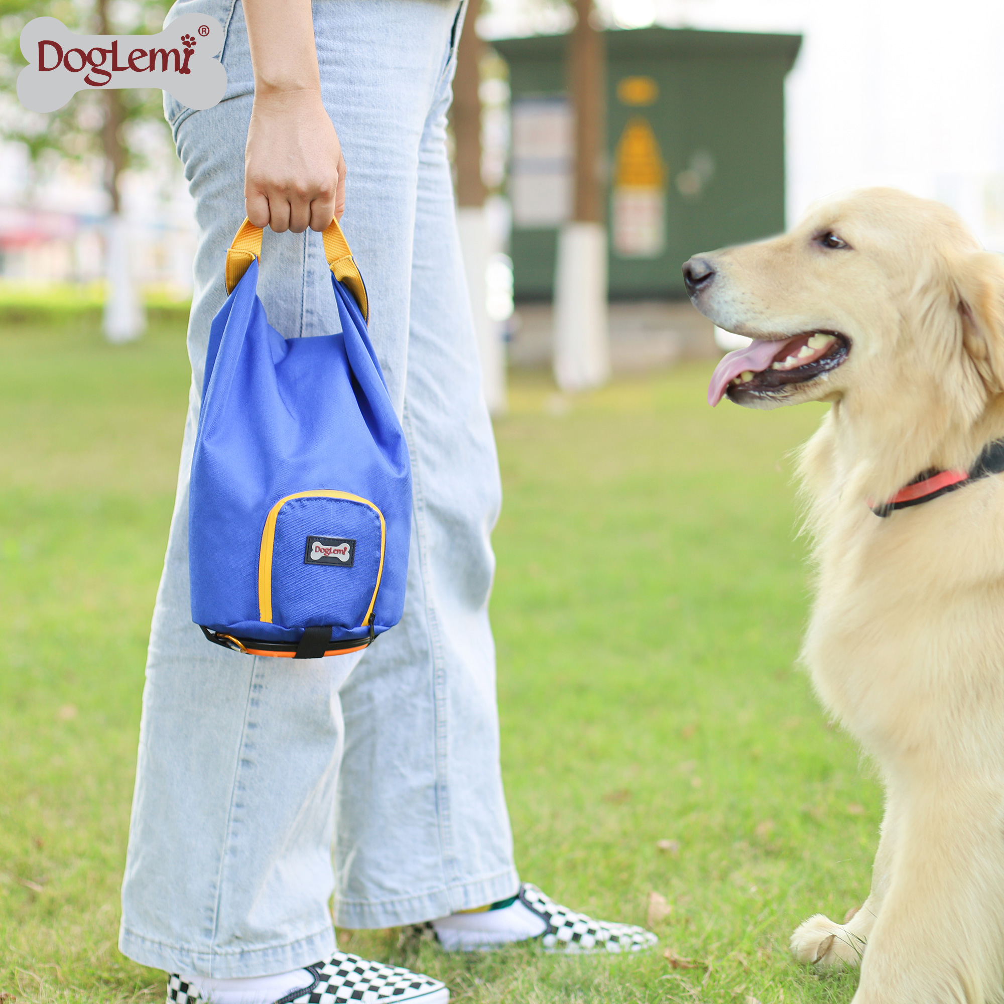 DOG Training Equipment Go Out Dog Food Bag Waterproof Dog Food Bag Folding Bucket Large Capacity Cat And Dog Pet Food Storage Tank Outdoor Food Bag