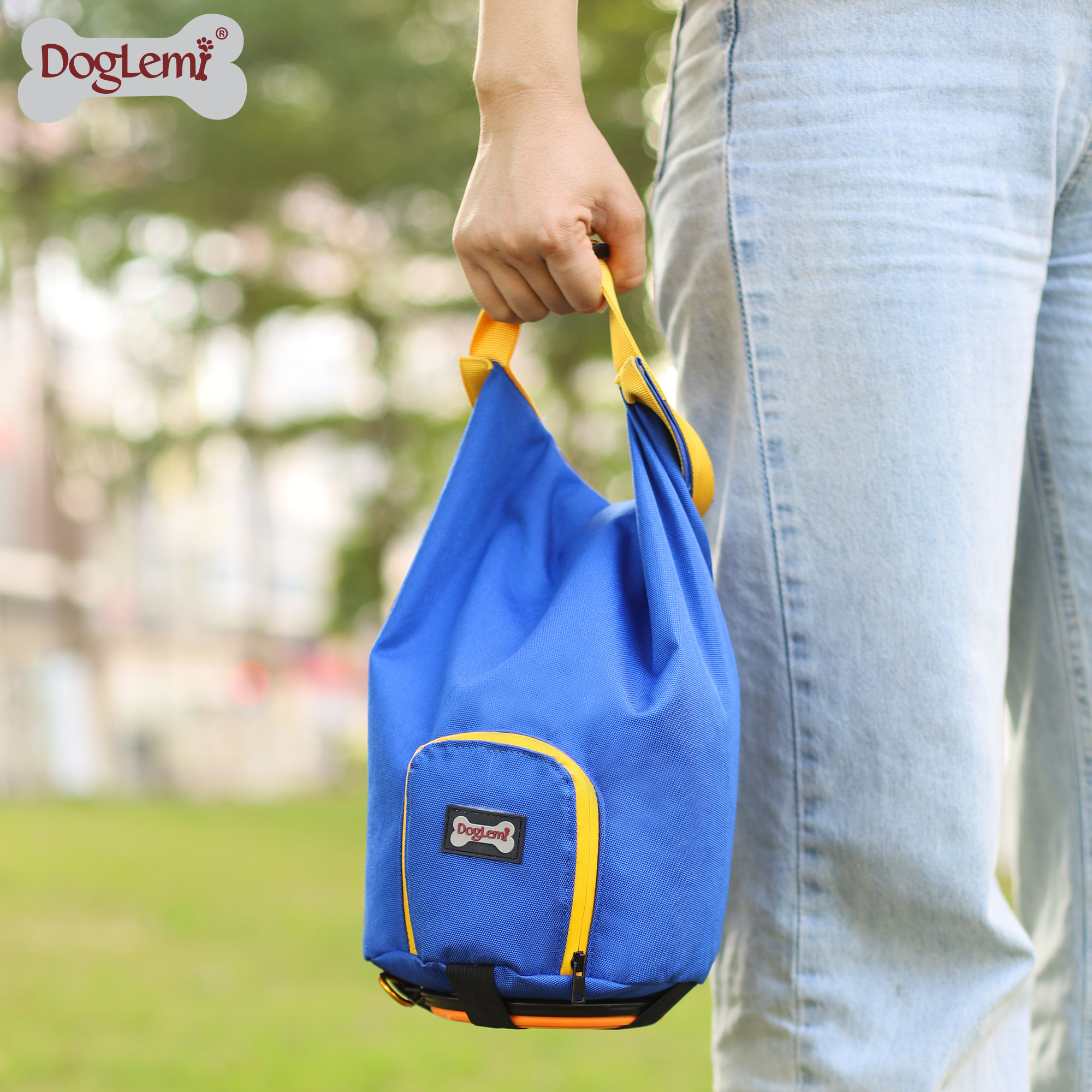 DOG Training Equipment Go Out Dog Food Bag Waterproof Dog Food Bag Folding Bucket Large Capacity Cat And Dog Pet Food Storage Tank Outdoor Food Bag