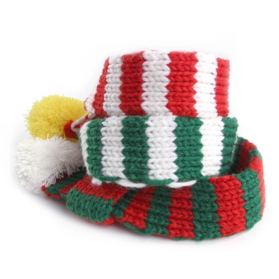 Cat Dog Knitted Christmas Scarf 02