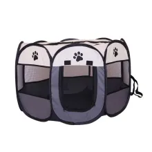 Foldable Cat Dog Oxford Octagonal Cage Tent00