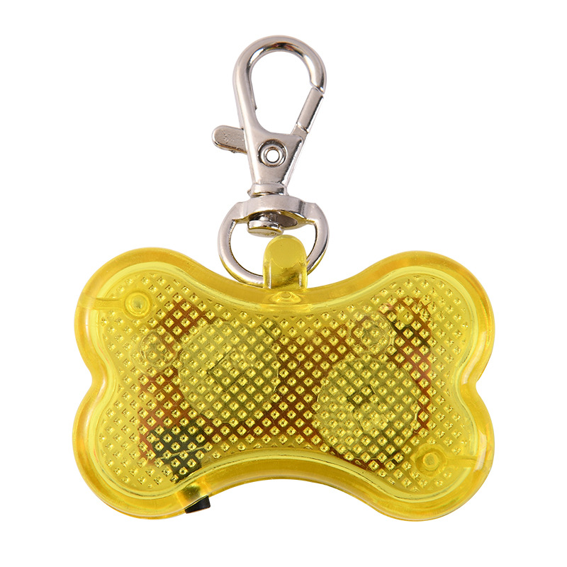 DOG Training Equipment Bone-shaped Pet Dog Light Pendant Led Pet Flash Pendant Anti-lost Dog Pendant