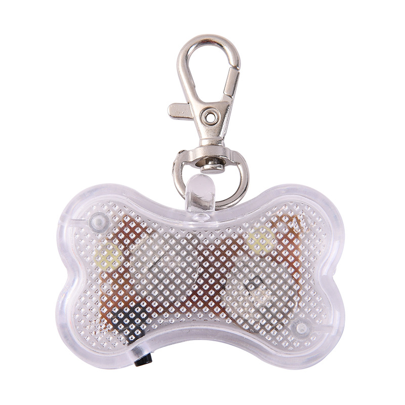 DOG Training Equipment Bone-shaped Pet Dog Light Pendant Led Pet Flash Pendant Anti-lost Dog Pendant