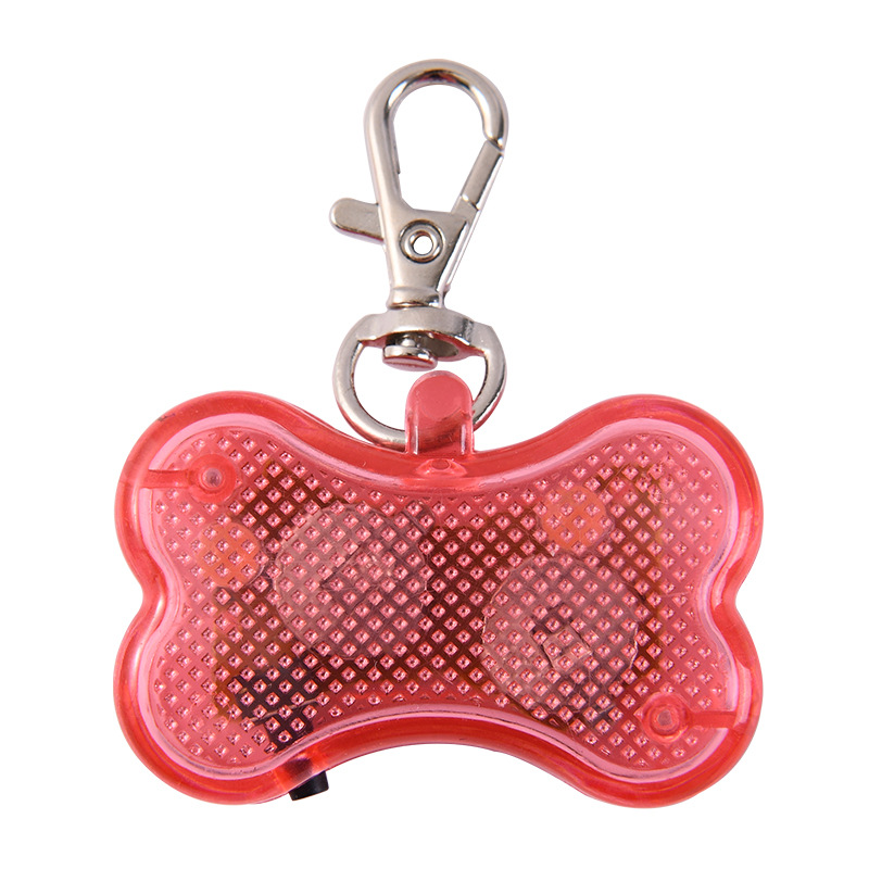 DOG Training Equipment Bone-shaped Pet Dog Light Pendant Led Pet Flash Pendant Anti-lost Dog Pendant