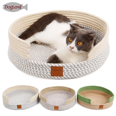 DOGLEMI CAT Bag & Cages Cat bed pure cotton thread woven pad cat grinding paw pad cool and warm pet bed 02