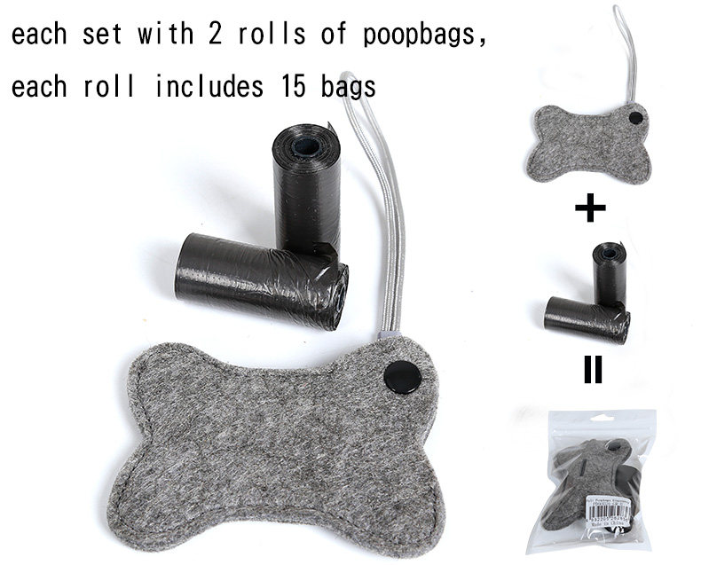 DOGLEMI Portable Cat Dog Garbage packet Replaceable Plastic Bag